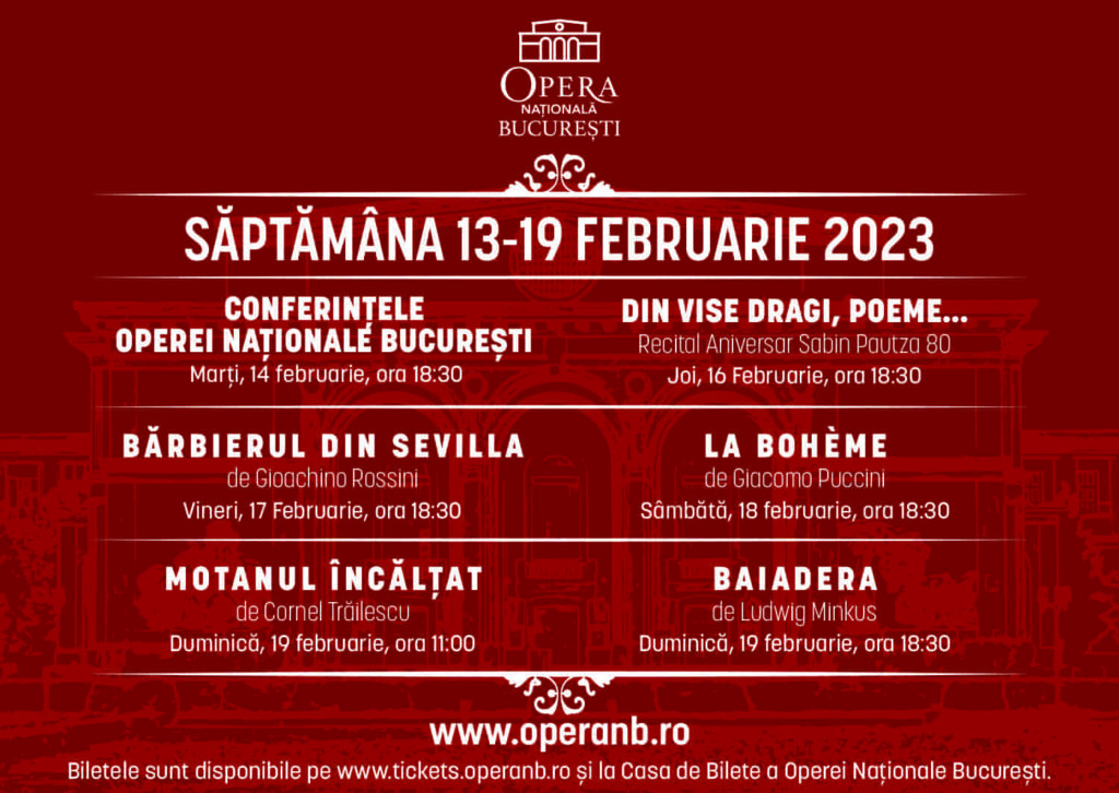 spectacole Opera Națională București