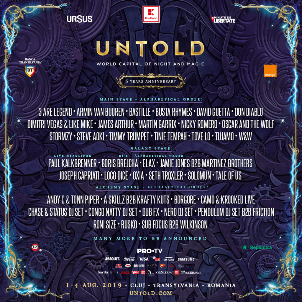 Line-up-ul UNTOLD 2019